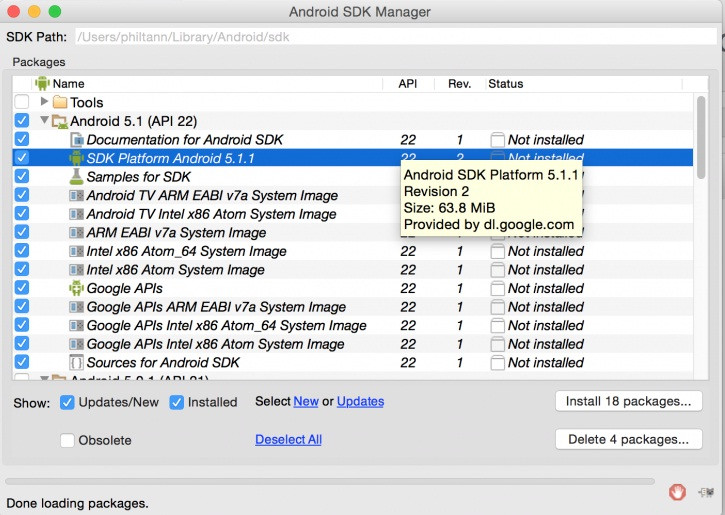 Android SDK Manager