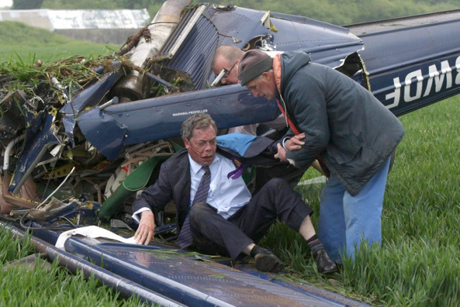 Nigel Farage suffers back pain in campaign