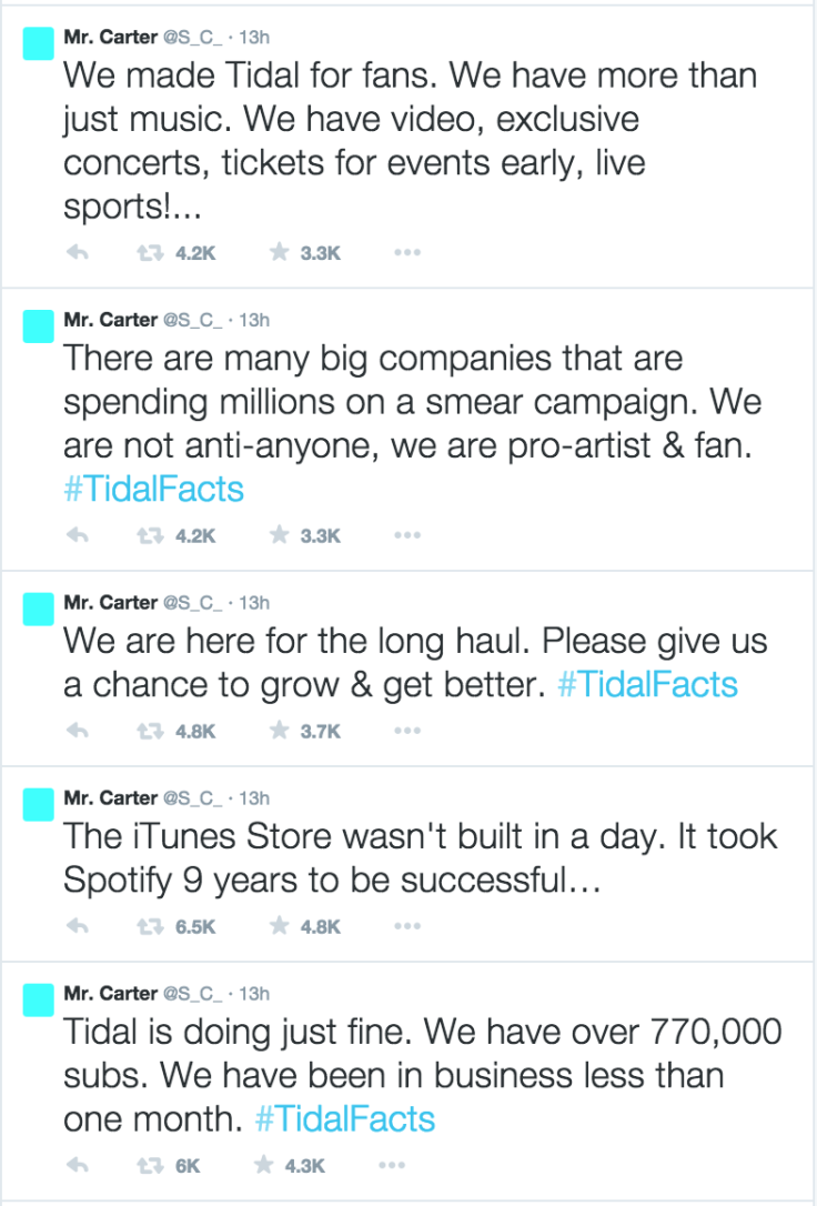 Jay-Z Tidal Twitter Rant