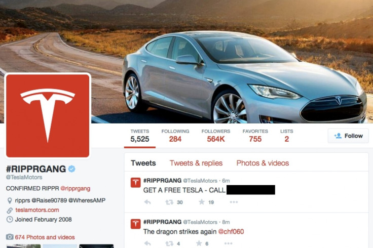 Tesla Twitter account hacked by Rippr Gang
