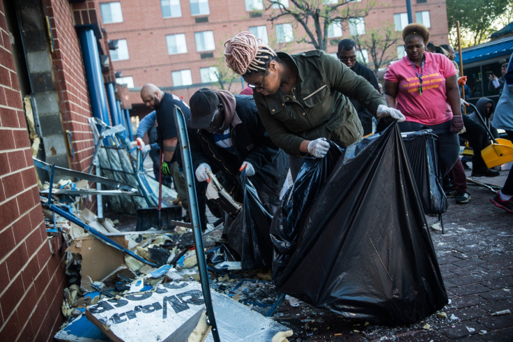 Baltimore residents clean up