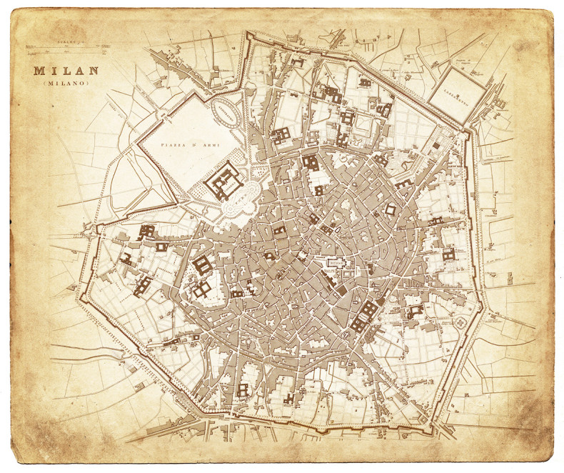Milan old Map
