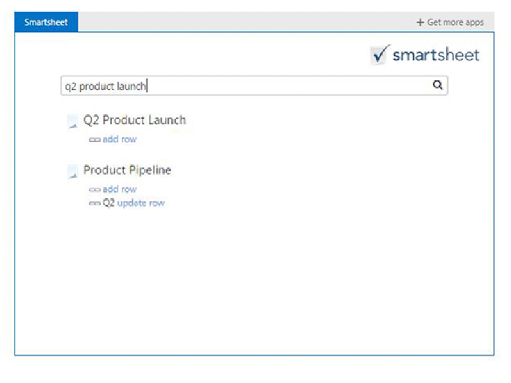 Smartsheet for Outlook beta