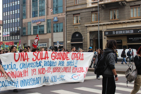 Milan Expo 2015 Student Protest