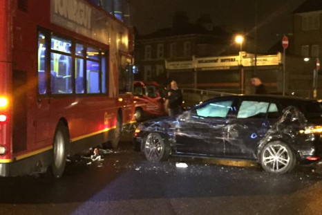 Car smashed in to bus in Blackheath