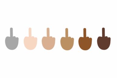 Microsoft's middle finger emoji
