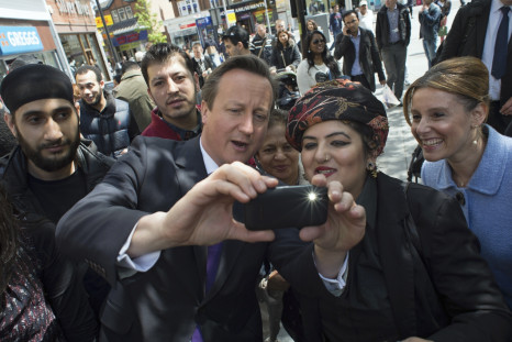 David Cameron taking selfie