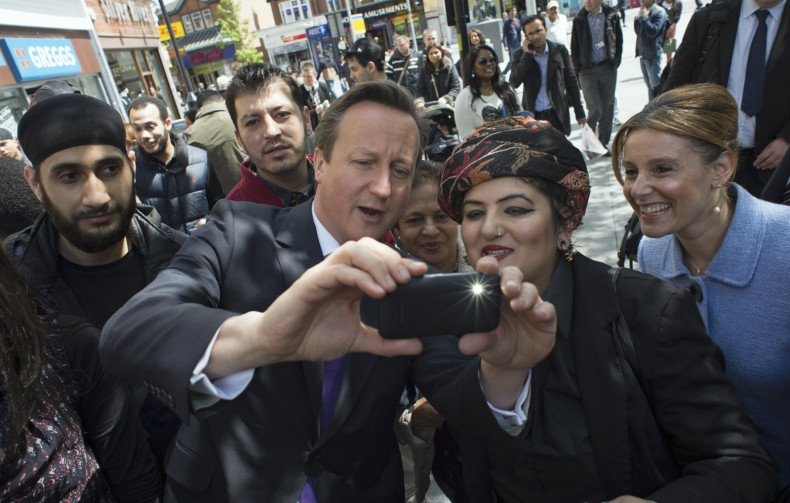 David Cameron taking selfie