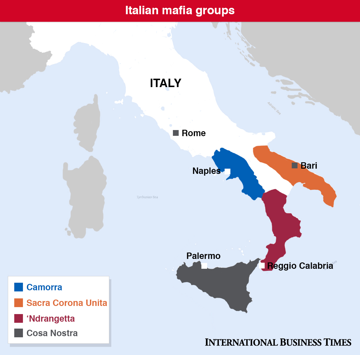Italian Mafia Map Italian Mafia Map