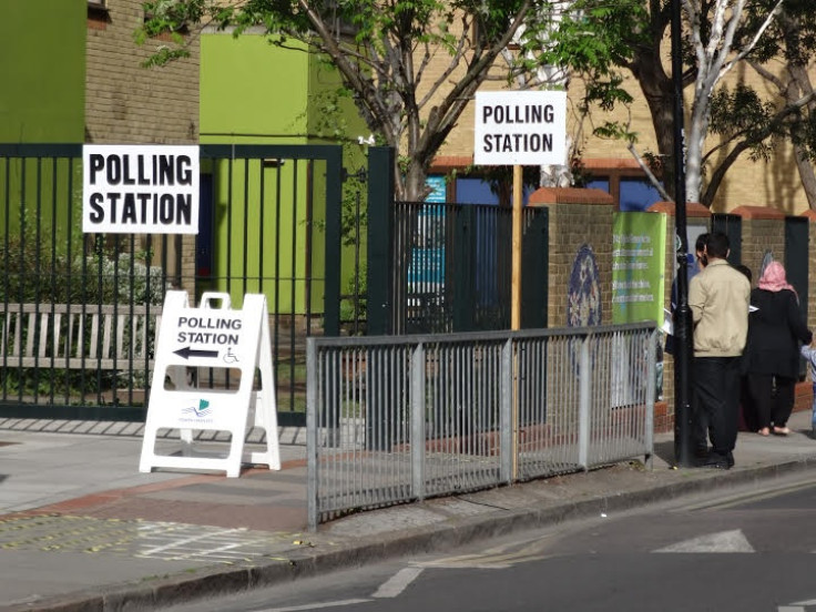 East London polling station leaflet