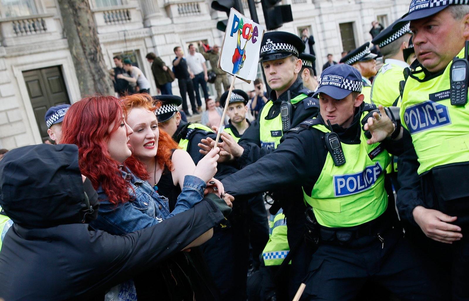 Battles between protestors and police.