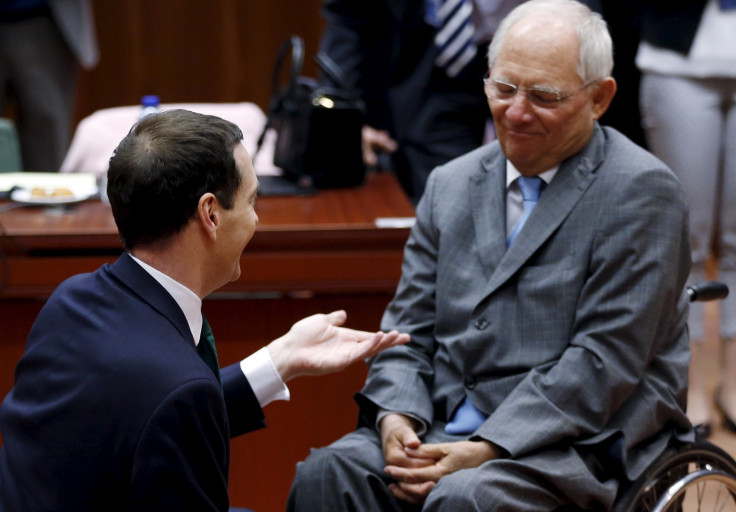 George Osborne meets Wolfgang Schaüble in Brussels