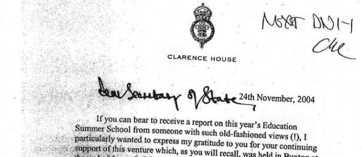 Prince Charles letter