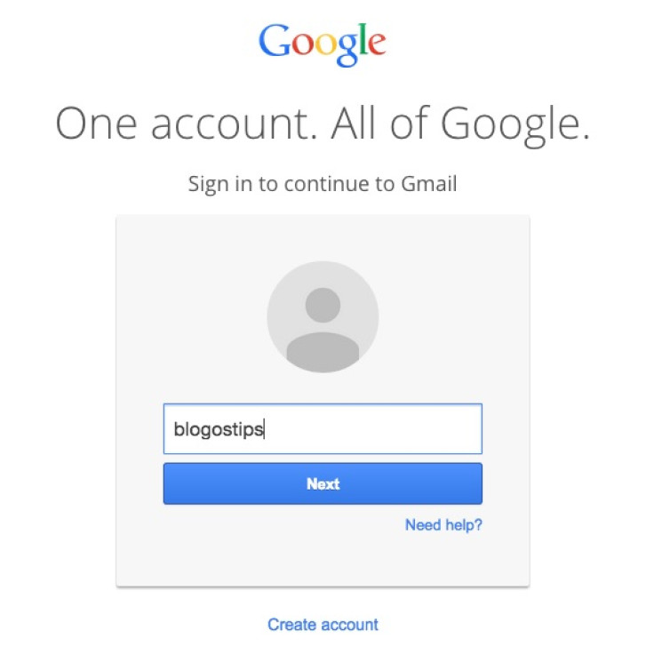 google gmail password