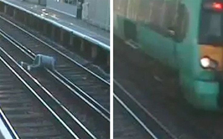 Cyclist almost hit by train in Horsham