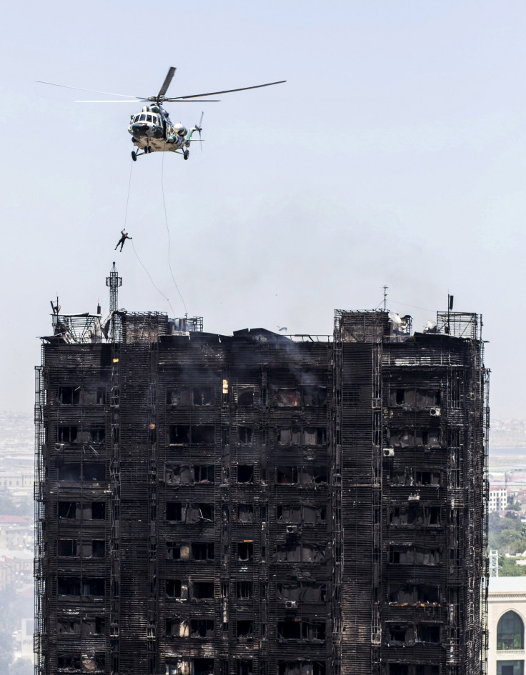 Baku inferno rescue helicopter