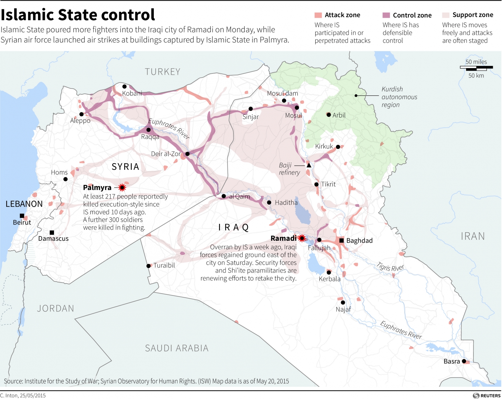 Syria: Isis advances towards Damascus after Palmyra massacre despite ...