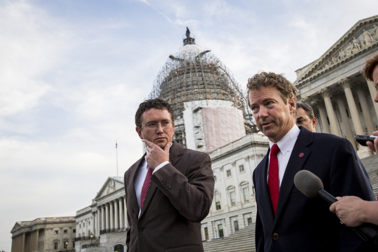 Senator Rand Paul leaving the Senate