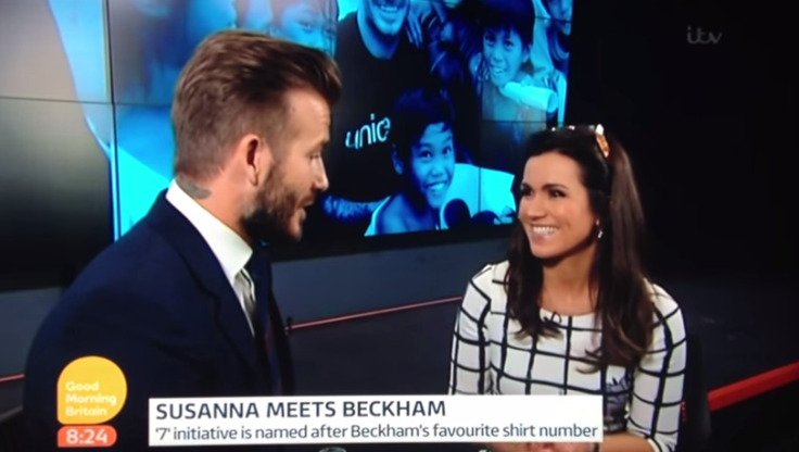Susanna Reid interviewing David Beckham