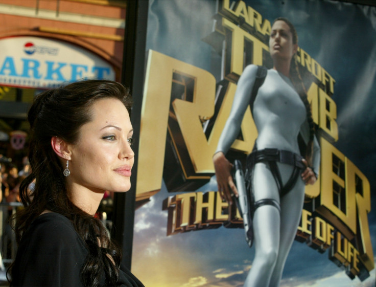 Angelina Jolie promoting Tomb Raider 2
