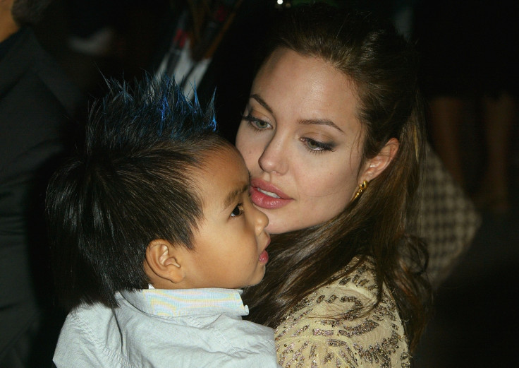 Angelina Jolie and her son Maddox