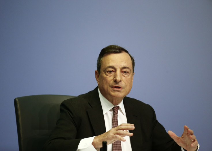 Draghi during monetary policy conference