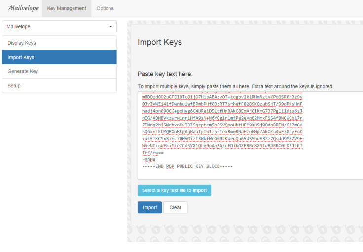 Import your friend's public key