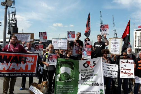 Protesters at the G4S AGM