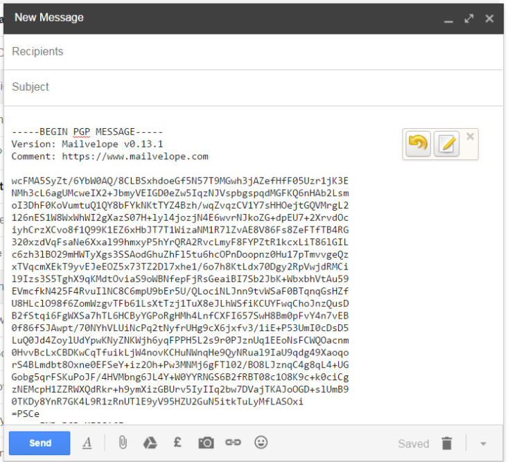 What your encrypted message will look like