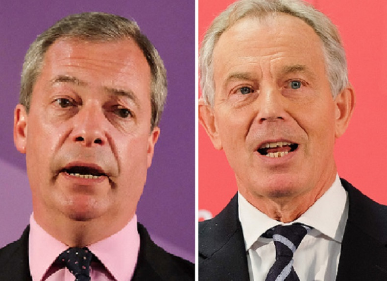 Nigel Farage and Tony Blair
