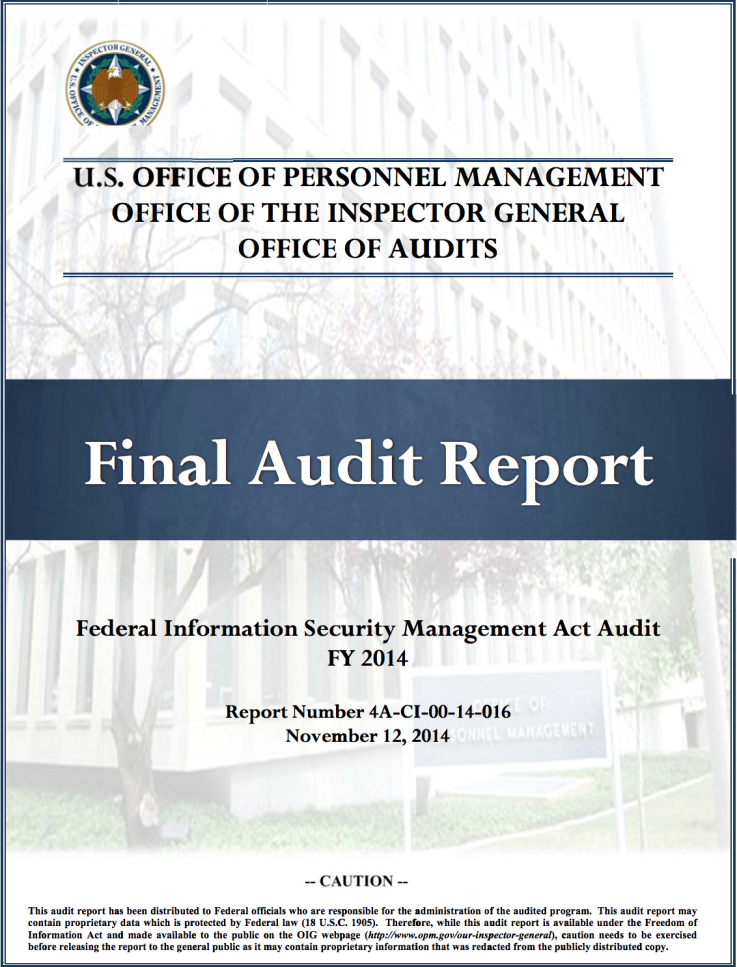 OPM Secuity management audit