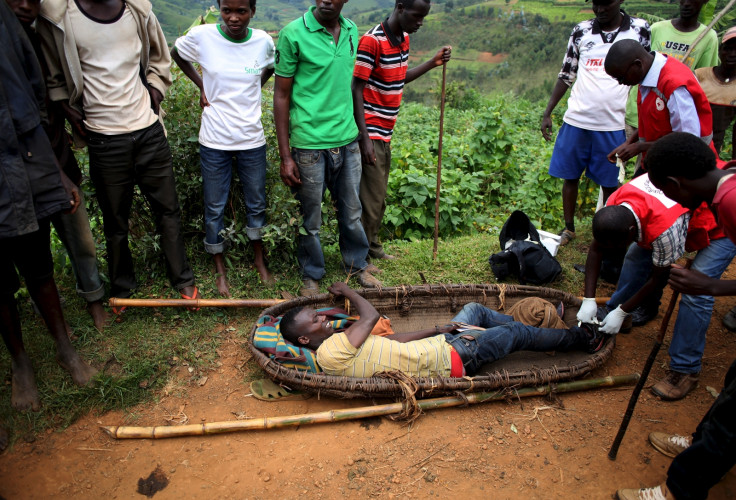 Police beating protester Burundi