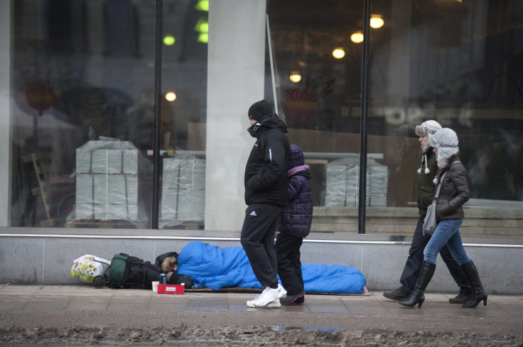 A homeless man in Stockholm