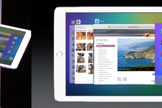iOS 9 on iPad with app switcher