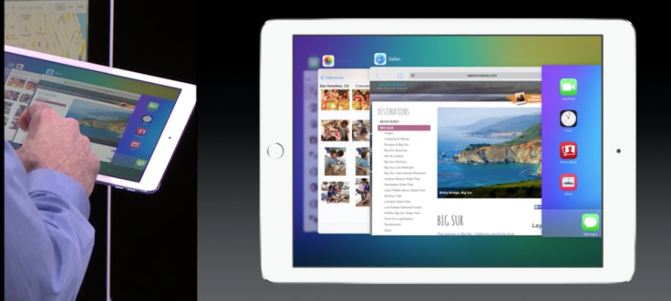 iOS 9 on iPad with app switcher