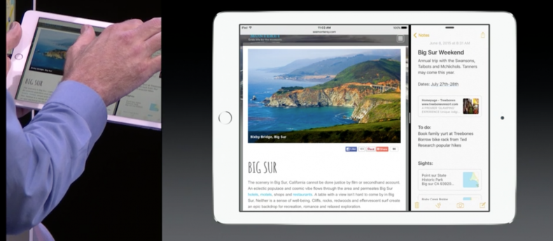 iOS 9 iPad multitasking