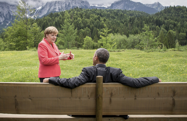 Barack Obama and Angela Merkel at G7