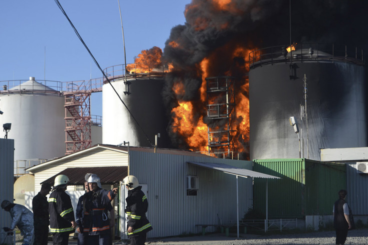 Ukraine fuel depot fire