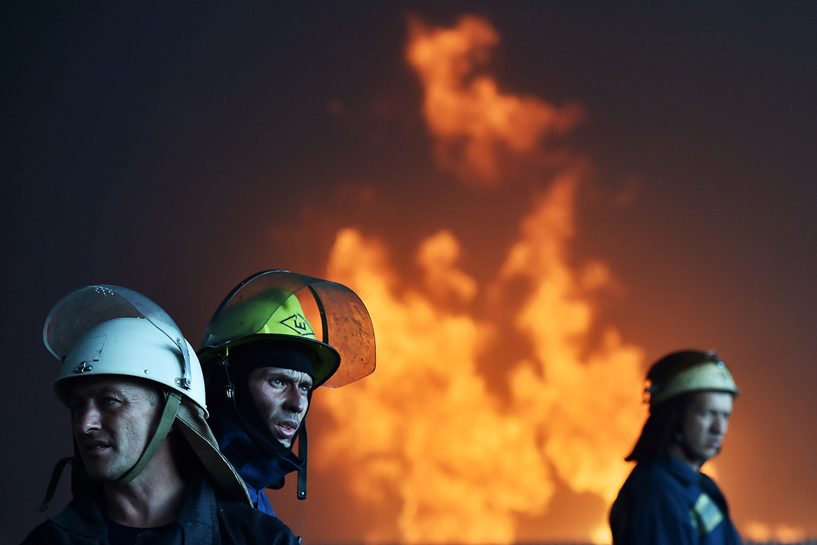 Ukraine fuel depot fire