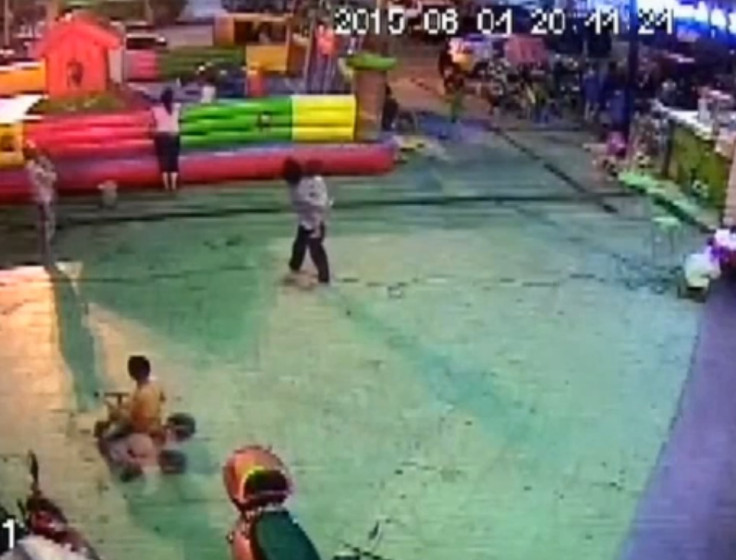 Tianyang City bouncy castle horror
