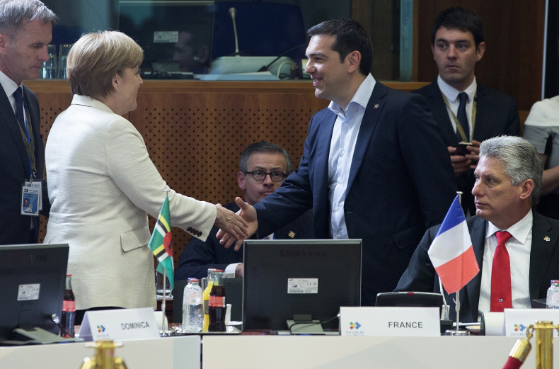 Angela Merkel and Alexis Tsipras in Brussels