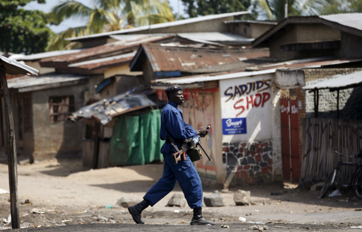 Burundi police protest