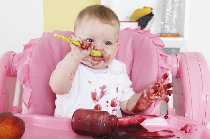 Baby eating messy