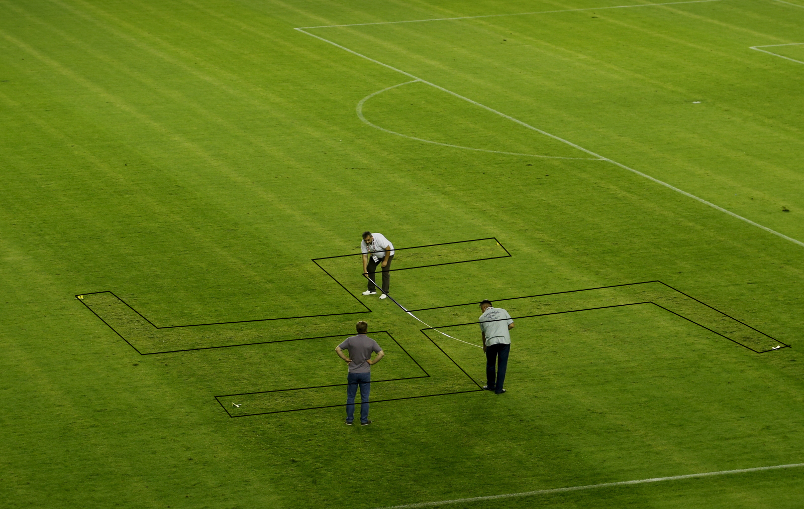 Croatia vs Italy swastika marked pitch