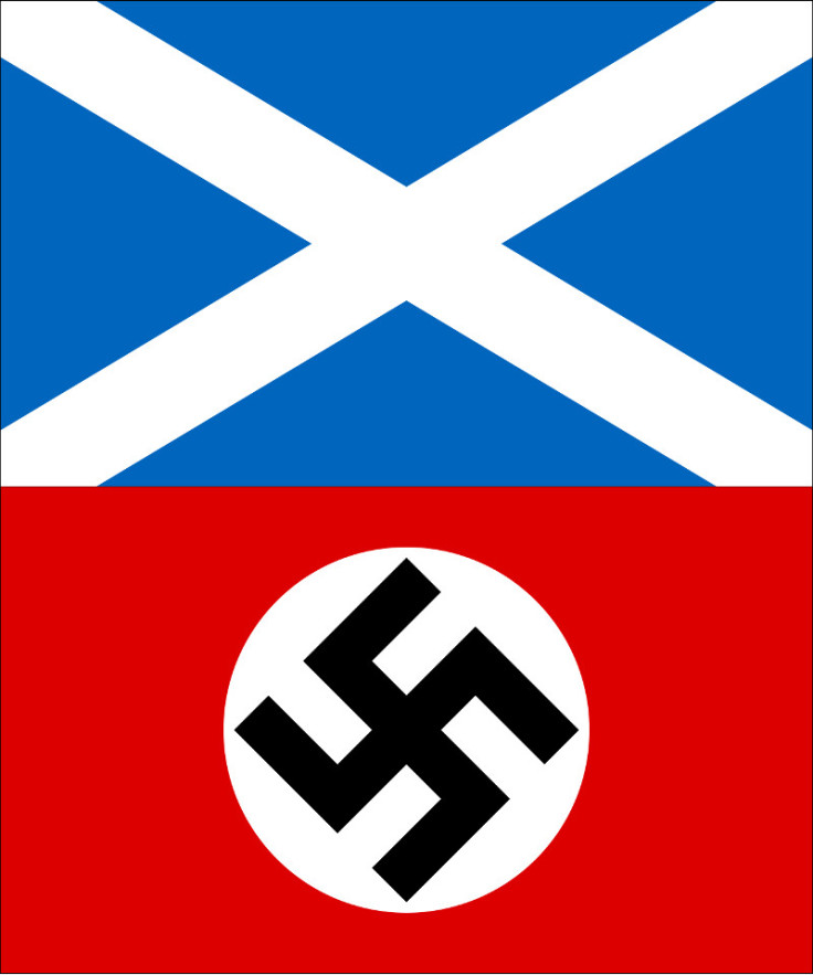 Scotland saltire and Nazi flag