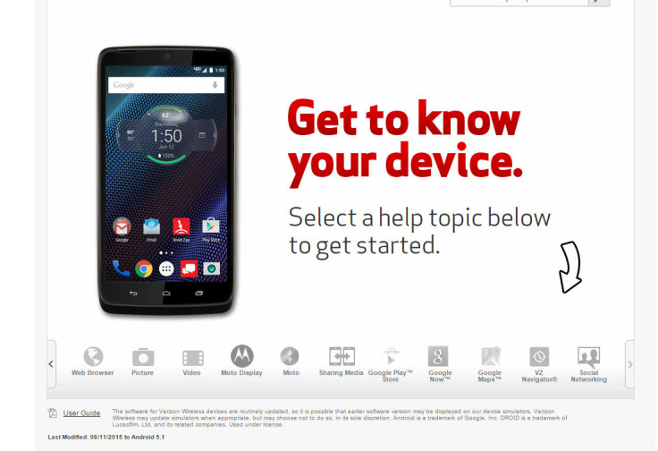 Verizon Android 5.1 in-browser simulator Verizon Android 5.1 in-browser simulator