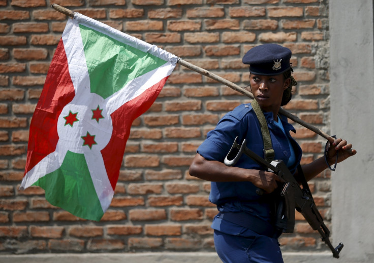 Burundi police protest