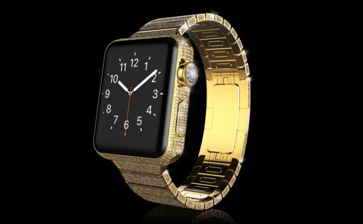 Gold and diamond Apple Watch