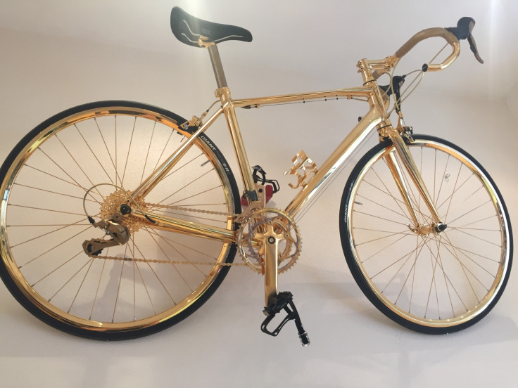 Gold plated bicycle by Gold Genie