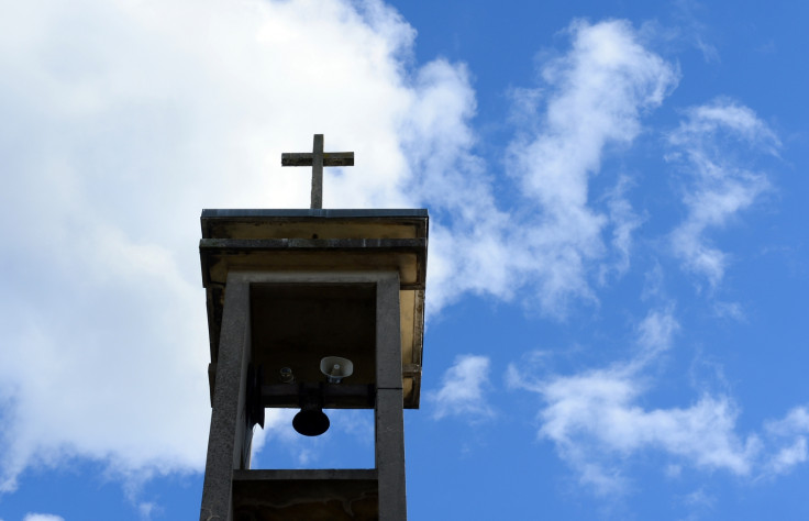 Catholic church steeple in Vierzon, central France